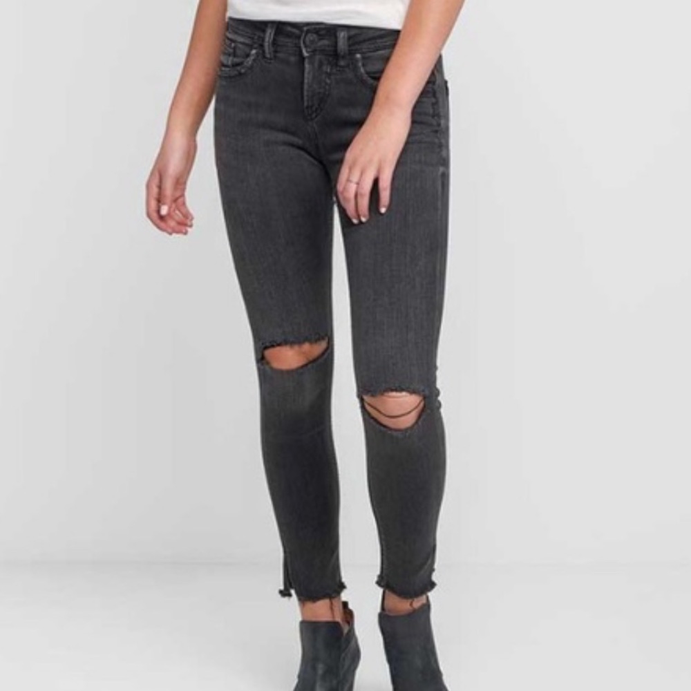 👖Charcoal Silver Avery Skinny Jean👖